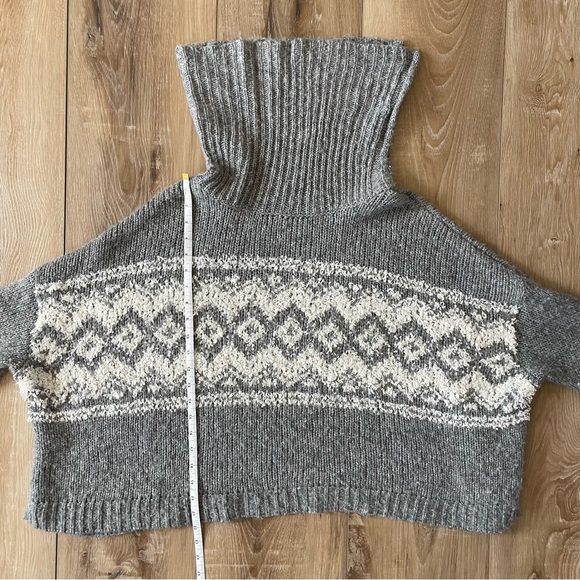 Free People Ragnar Fair Isle Split Cowl Neck Sweater - Picture 11 of 16